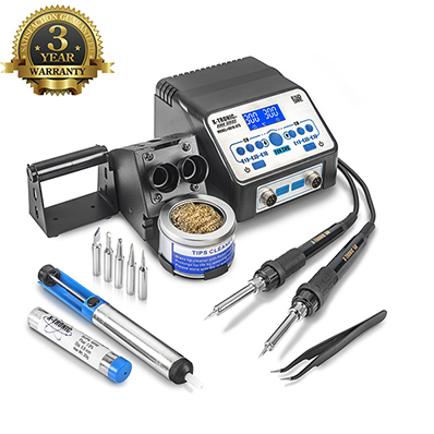 X-Tronic 8010-XTS -Dual Soldering Iron Station Complete Kit: ESD